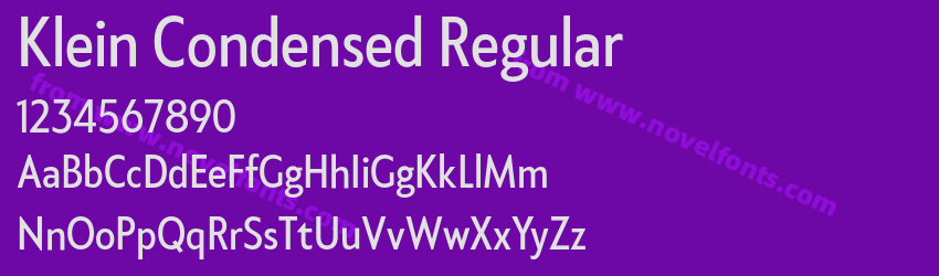 Klein Condensed RegularPreview Klein Condensed RegularPreview