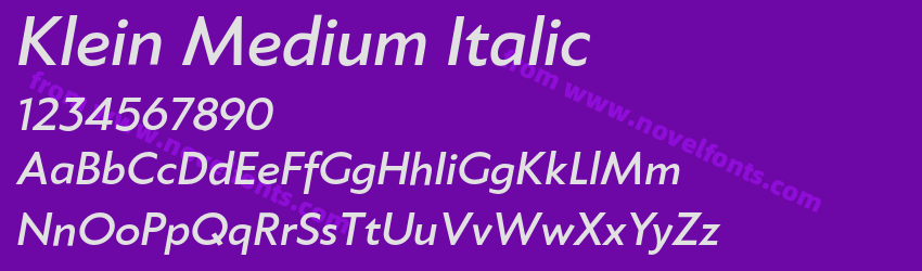 Klein Medium ItalicPreview Klein Medium ItalicPreview