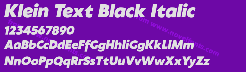 Klein Text Black ItalicPreview Klein Text Black ItalicPreview
