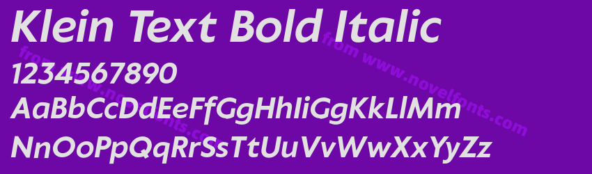 Klein Text Bold ItalicPreview Klein Text Bold ItalicPreview