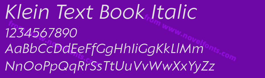 Klein Text Book ItalicPreview Klein Text Book ItalicPreview