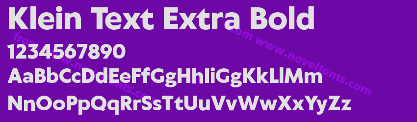 Klein Text Extra BoldPreview Klein Text Extra BoldPreview
