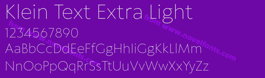 Klein Text Extra LightPreview Klein Text Extra LightPreview