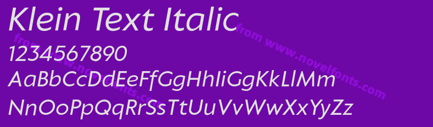 Klein Text ItalicPreview Klein Text ItalicPreview