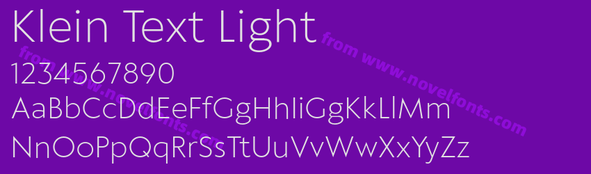 Klein Text LightPreview Klein Text LightPreview