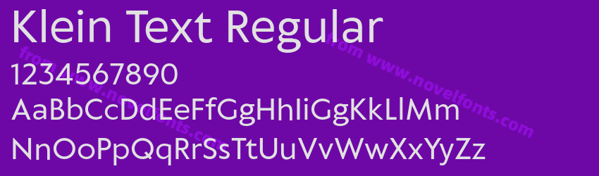 Klein Text RegularPreview Klein Text RegularPreview