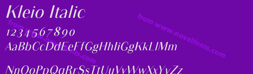 Kleio ItalicPreview Kleio ItalicPreview