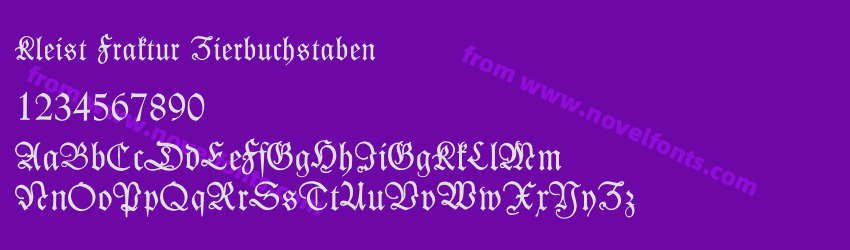 Kleist Fraktur ZierbuchstabenPreview Kleist Fraktur ZierbuchstabenPreview