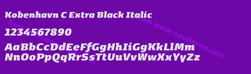 Kobenhavn C Extra Black ItalicPreview Kobenhavn C Extra Black ItalicPreview