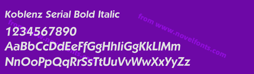 Koblenz Serial Bold ItalicPreview Koblenz Serial Bold ItalicPreview