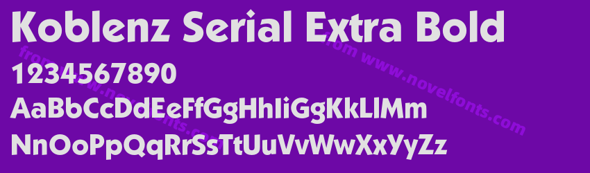 Koblenz Serial Extra BoldPreview Koblenz Serial Extra BoldPreview