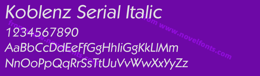 Koblenz Serial ItalicPreview Koblenz Serial ItalicPreview