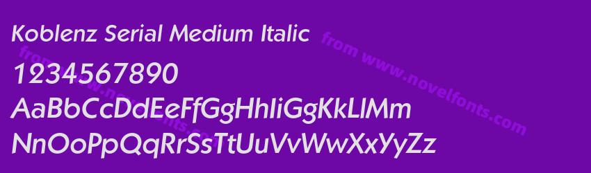 Koblenz Serial Medium ItalicPreview Koblenz Serial Medium ItalicPreview