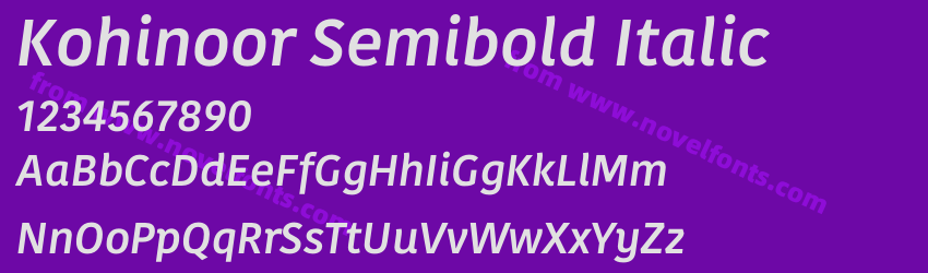 Kohinoor Semibold ItalicPreview Kohinoor Semibold ItalicPreview