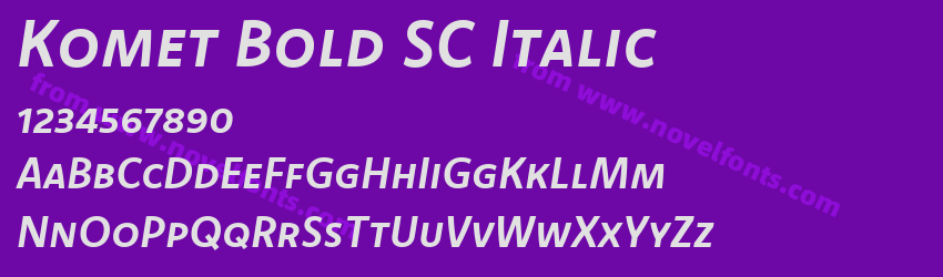 Komet Bold SC ItalicPreview Komet Bold SC ItalicPreview