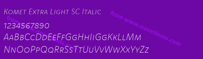 Komet Extra Light SC ItalicPreview Komet Extra Light SC ItalicPreview