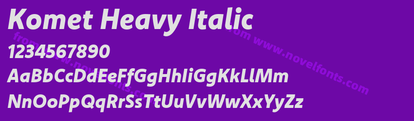 Komet Heavy ItalicPreview Komet Heavy ItalicPreview