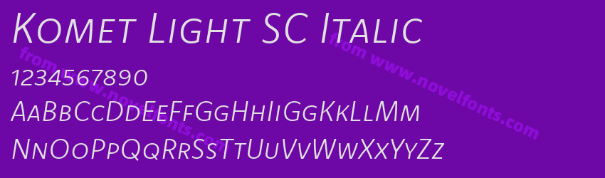 Komet Light SC ItalicPreview Komet Light SC ItalicPreview