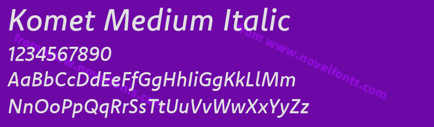 Komet Medium ItalicPreview Komet Medium ItalicPreview