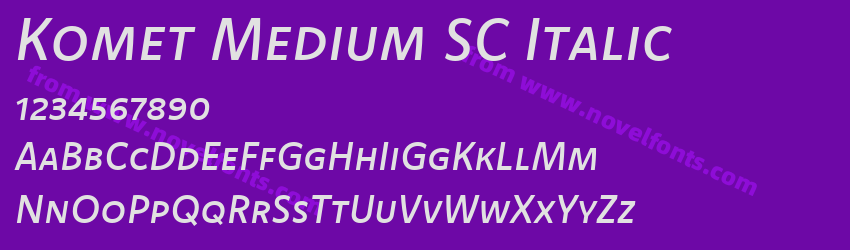 Komet Medium SC ItalicPreview Komet Medium SC ItalicPreview
