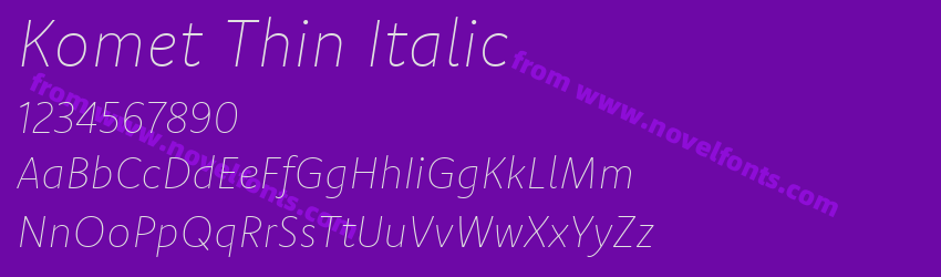 Komet Thin ItalicPreview Komet Thin ItalicPreview