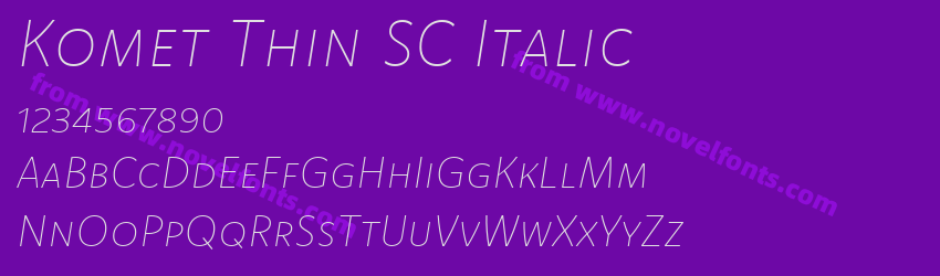 Komet Thin SC ItalicPreview Komet Thin SC ItalicPreview