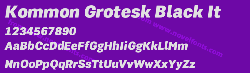 Kommon Grotesk Black ItPreview Kommon Grotesk Black ItPreview