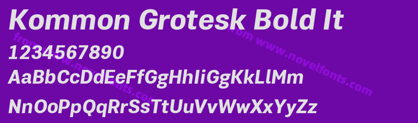 Kommon Grotesk Bold ItPreview Kommon Grotesk Bold ItPreview