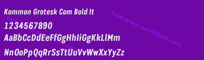 Kommon Grotesk Com Bold ItPreview Kommon Grotesk Com Bold ItPreview
