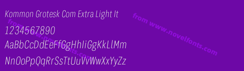 Kommon Grotesk Com Extra Light ItPreview Kommon Grotesk Com Extra Light ItPreview