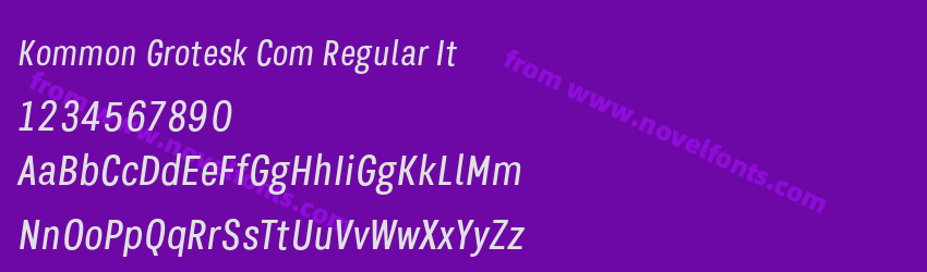 Kommon Grotesk Com Regular ItPreview Kommon Grotesk Com Regular ItPreview