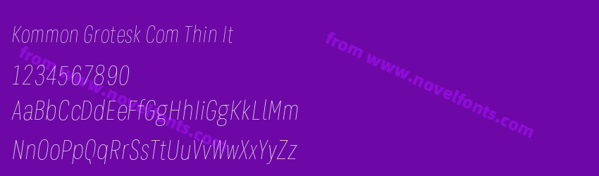 Kommon Grotesk Com Thin ItPreview Kommon Grotesk Com Thin ItPreview