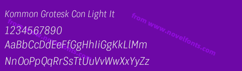 Kommon Grotesk Con Light ItPreview Kommon Grotesk Con Light ItPreview