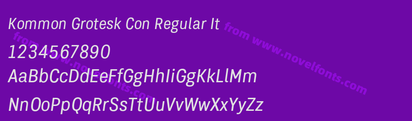 Kommon Grotesk Con Regular ItPreview Kommon Grotesk Con Regular ItPreview