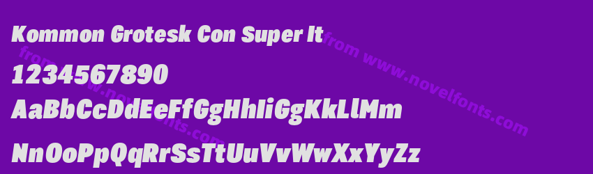 Kommon Grotesk Con Super ItPreview Kommon Grotesk Con Super ItPreview