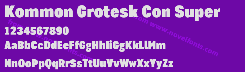 Kommon Grotesk Con SuperPreview Kommon Grotesk Con SuperPreview