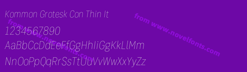 Kommon Grotesk Con Thin ItPreview Kommon Grotesk Con Thin ItPreview