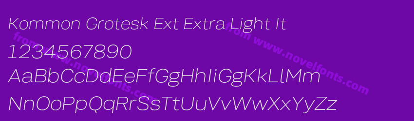 Kommon Grotesk Ext Extra Light ItPreview Kommon Grotesk Ext Extra Light ItPreview