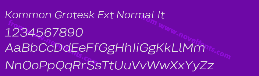 Kommon Grotesk Ext Normal ItPreview Kommon Grotesk Ext Normal ItPreview