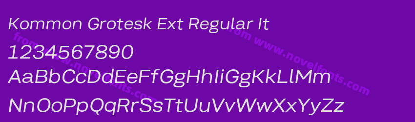 Kommon Grotesk Ext Regular ItPreview Kommon Grotesk Ext Regular ItPreview