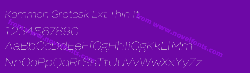 Kommon Grotesk Ext Thin ItPreview Kommon Grotesk Ext Thin ItPreview