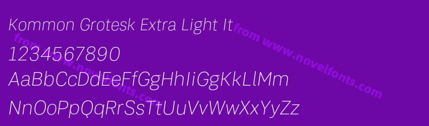 Kommon Grotesk Extra Light ItPreview Kommon Grotesk Extra Light ItPreview