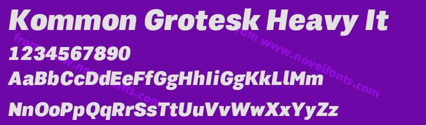 Kommon Grotesk Heavy ItPreview Kommon Grotesk Heavy ItPreview