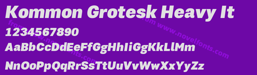 Kommon Grotesk Heavy ItPreview Kommon Grotesk Heavy ItPreview
