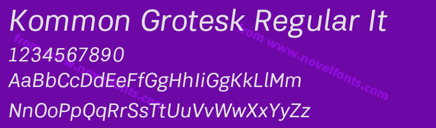 Kommon Grotesk Regular ItPreview Kommon Grotesk Regular ItPreview
