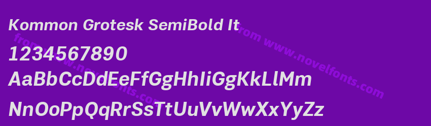 Kommon Grotesk SemiBold ItPreview Kommon Grotesk SemiBold ItPreview