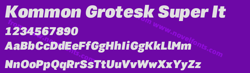 Kommon Grotesk Super ItPreview Kommon Grotesk Super ItPreview