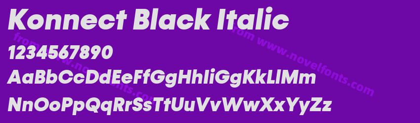 Konnect Black ItalicPreview Konnect Black ItalicPreview