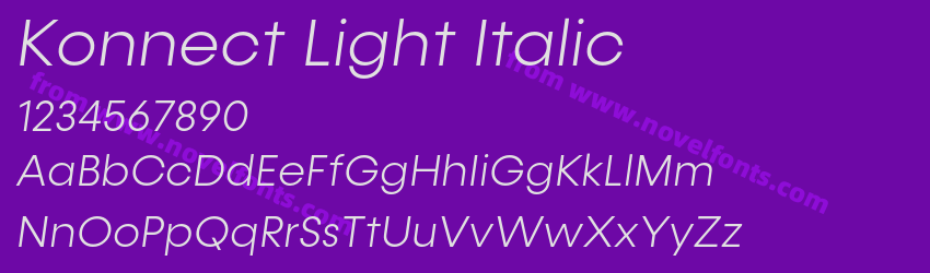 Konnect Light ItalicPreview Konnect Light ItalicPreview