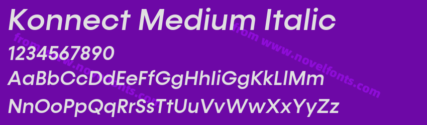 Konnect Medium ItalicPreview Konnect Medium ItalicPreview